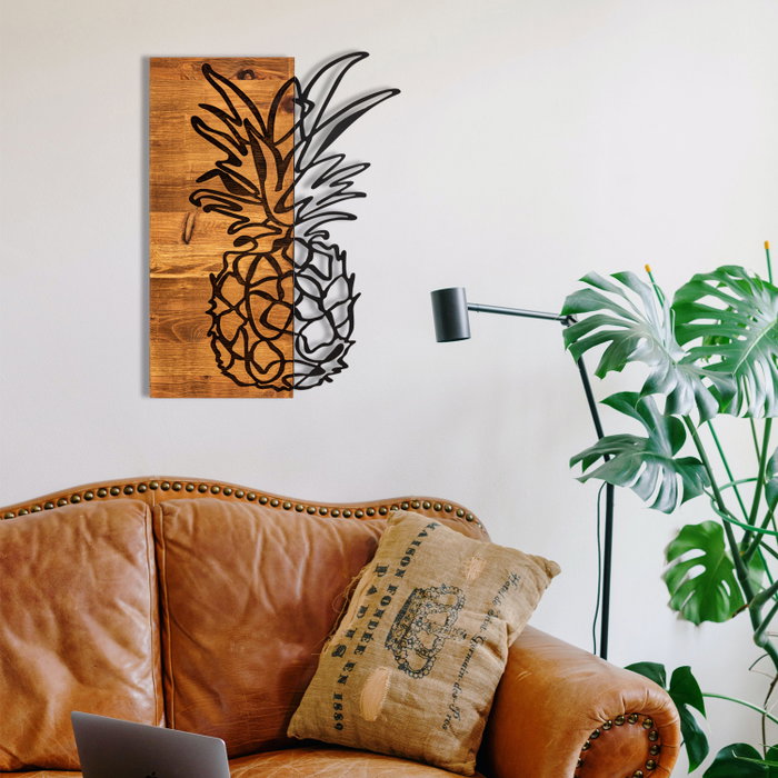 Wallity Bahama Accesorio Decorativo de Pared Negro y Nogal Wallity Bahama Accesorio Decorativo de Pared Negro y Nogal
